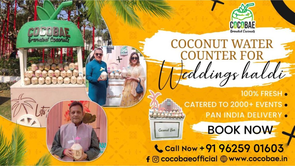 Coconut Water Counter for Weddings or Haldi