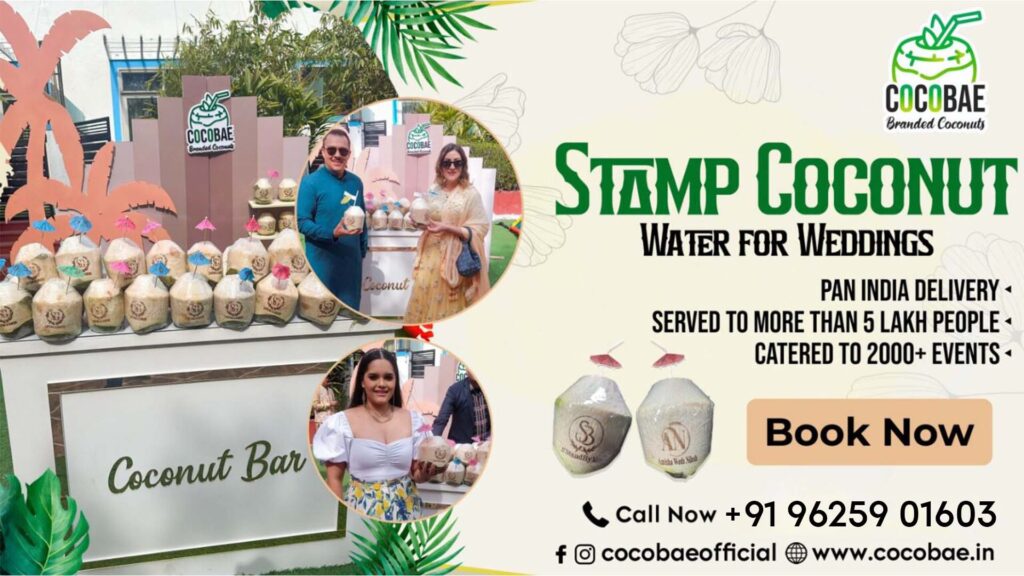 Stamp Coconut Water for Weddings