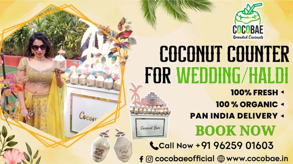 Coconut Counter for Wedding Haldi