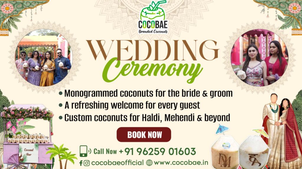 Customised Coconuts for Wedding Cocobae